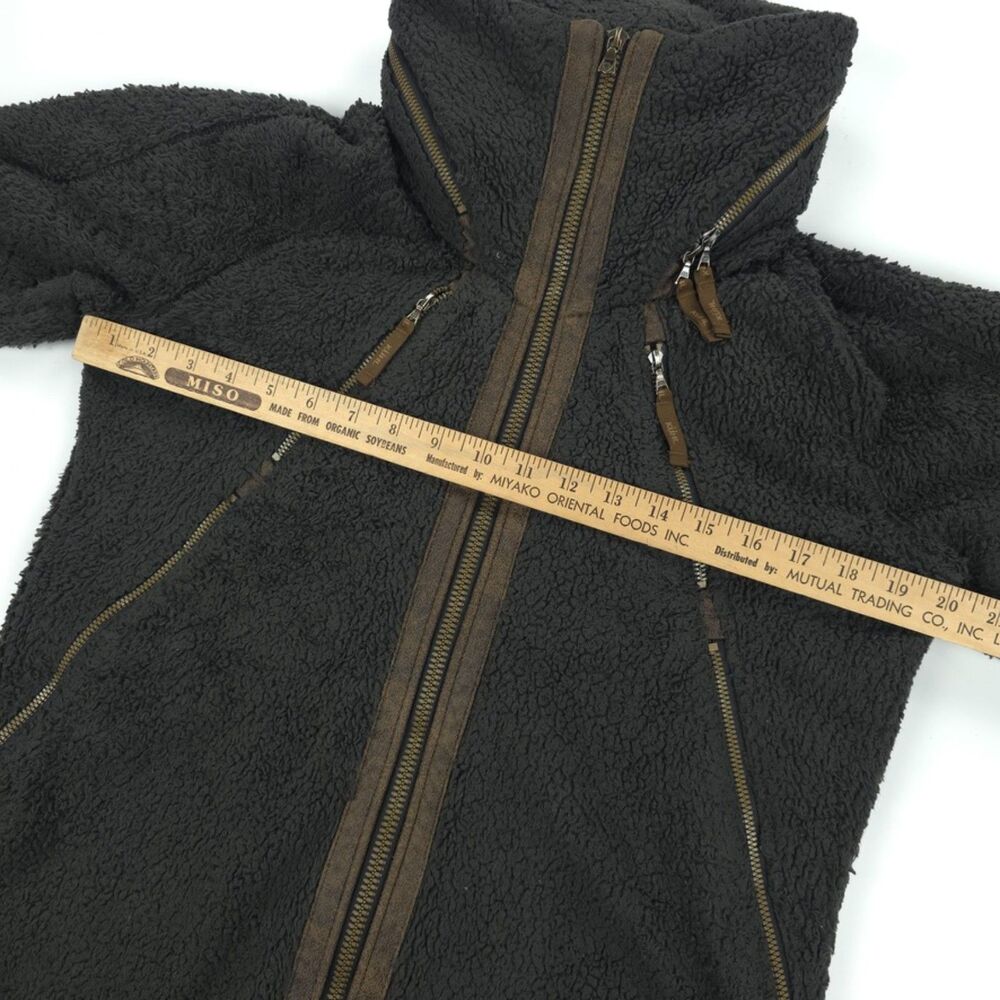 KUHL Flight Jacket Brown Fleece Hoodie Full Zip Gorpcore Athleisure Boho Sporty - Picture 4 of 12
